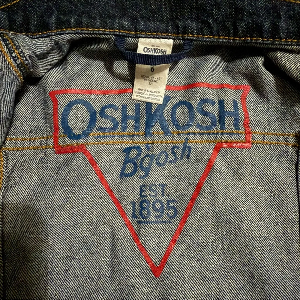 Oshkosh B’Gosh Denim Blue Jean Jacket Trucker Jacket, Size 6‎ Unisex Boys Girls
